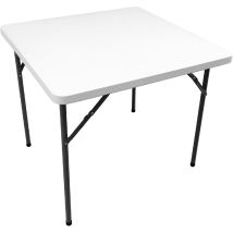 Mesa Plegable "solid Square" 86 X 86 X 74cm Portátil Cuadrada Normativa En 581-1/3 Uso Público Interior / Exterior / Jardín / Catering Tablero Resina 