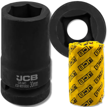 Llave De Vaso Hexagonal De Impacto Profundo Jcb De 1" (30 Mm) De Acero Al Cromo-molibdeno