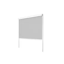 Pannello Laterale Avvolgibile Per Pergole Giardini Di Maggio "zip Screen" In Textilene Bianco E Grigio Lato 4 M