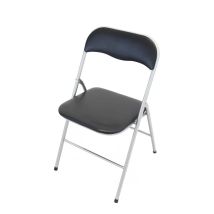 Sedia Pieghevole Da Interno O Esterno In Acciaio Con Seduta E Schienale In Pvc Imbottito Closy - Black