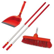 Wolf Garten Handle 120cm Zmi12 Garden Multi Change X 2 & Sb400m Broom & Dustpan