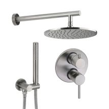 Kit Doccia Completo Colore Pvd Nichel Antico Con Miscelatore Doccia Incasso A 2 Vie Paini Cox 78pw433d Pvd Nichel Antico