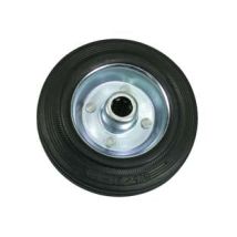 Roulette – Ø 85 mm – Caoutchouc noir plein – Roues industrielles simples – Quincaillerie