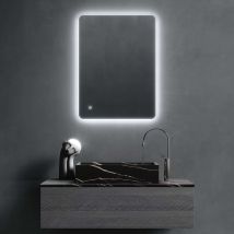 Voda – 800 x 600mm LED Bathroom Mirror – Touch-Sensitive Control – Copper-Free – IP44 Water-Resistant – Modern Aluminum Frame