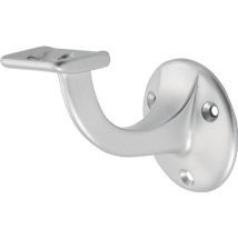Hermeta - Handlaufträger 3502 Aluminium Silberfarbig Eloxiert Durchmesser Wandplatte 56 Mm Gerade Auflage