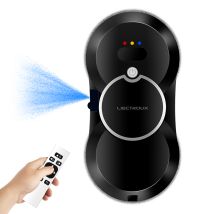 Hcr-10 Fensterputzroboter, Ultraschall-wasserspray, Ki-routing, Bürstenloser Motor, 30-ml-wassertank, Schwarz, 5 Jahre Garantie - Liectroux