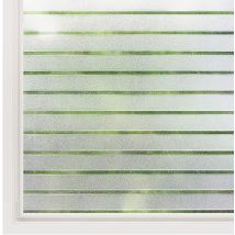 Película Electrostática Para Ventanas, Lámina Opaca Con Patrón De Rayas Horizontales, Esmerilada, Estática, No Adhesiva, Pegatina, Protector De Vidrio