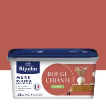 Ripolin Innenfarbe Für Wände/holz/heizkörper, Seidenmatt, Chianti-rot, 2,5 Liter Ripolin