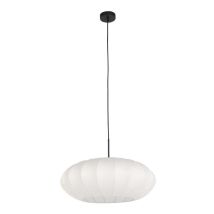 Pendelleuchte Hängelampe Deckenleuchte Esszimmerlampe Metall Seide D 60 Cm