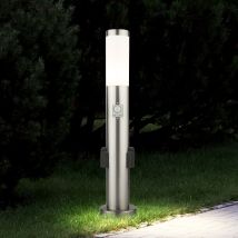 Etc-shop - Außen Steh Leuchte Steckdosen Strahler Garten Weg Bewegungsmelder Erdspieß Steck Lampe Edelstahl