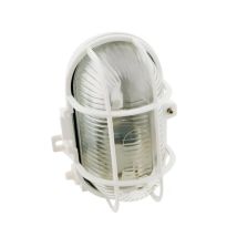 Luce Esterna Ovale 470 Lumen, Ip44, Montaggio A Superficie Con Ottica, Bianco