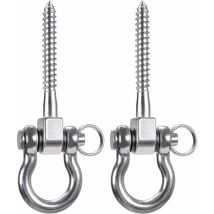 2 Ganchos De Techo De Acero Inoxidable 304 De Alta Resistencia Con Capacidad De 900 Kg, Ganchos Para Columpios, Ganchos Colgantes Con Tornillos Para 