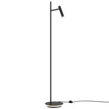 Lampada Da Terra Led Moderna Nera Maytoni Estudo 11w