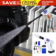 Cordless Pressure Cleaner Portable Pressure Washer Lightweight Cordless Jet Wash Car Washer With 1.5ah Battery Foam Generator Nozzle Water Pump 5m 