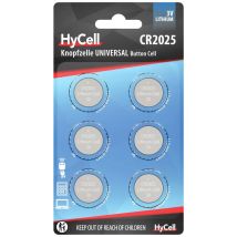 Batteria A Bottone Cr 2025 3 V 6 Pz. 140 Mah Litio Cr2025 - Hycell