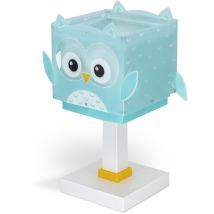 Lampada da Tavolo Little Owl – 16cmx16cmx30cm – Colore Turchese – 1x8W LED E14 – Adatta a bambini +18 mesi