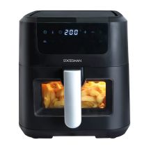 Statesman Skaf05015bk Digital Air Fryer 5 Litre, 1500w, 90 Minute Timer, 360 Hot Air Circulation, 8 Pre Set Cooking Programes, Digital Touch Control 