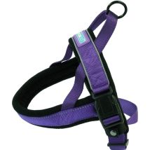 Hemm & Boo – Padded Dog Harness – Purple – 14-18 inches – Reflective Material – Comfortable Fit