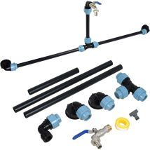 Kit Di Collegamento Per 2 Serbatoi Acqua 1000 L Ibc S60x6 / S60x6 Adattatore Ibc Per 2 Serbatoi Ibc Affiancati/serbatoi Pluviali Con Collo Di Cigno Da