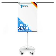 Mobiles Flipchart Shark Premium Rollenfuss 2 Papierhalter Höhenverstellbar