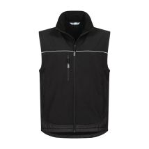 Gilet Softshell HEN Taglia M Nero – 96% Poliestere, 4% Elastan – Resistente al Vento e Impermeabile – ELYSEE