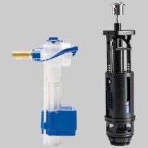 Kit Valvola Di Riempimento 747 + Valvola Di Scarico 820 - 3/8 Brass