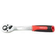 Kroftools – Chiave a cricchetto 1/2" in acciaio al cromo vanadio – Impugnatura gommata, finitura satinata