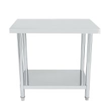 Wt100 Küche Arbeitstisch Verstellbare Füße Gastronomie Gastro Edelstahltisch Küchentisch 100x60cm Edelstahl - Bc-elec
