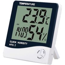 Termometro Digitale, Igrometro, Monitor Lcd Per Temperatura Interna, Misuratore Di Umidità, Grande Stazione Meteorologica, Sveglia Con Calendario, 