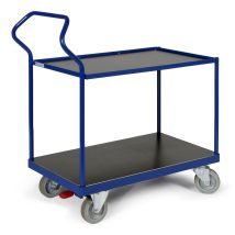 Protaurus Ergotruck-tischwagen Mit 2 Ladeflächen Und Schiebebügel 500kg Tragkraft 1000x600mm Bordleiste Oben