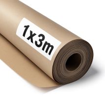 Ofituria Carta Kraft Marrone 70 G/m² – Rotolo 1×3 M – Confezione 6 Pz – Imballaggio, Pacchi, Diy – Uso Alimentare