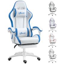 Vinsetto - Racing Style Gaming Chair With Reclining Function Footrest Blue