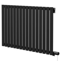 Boone Colore Matt Black 600mm X 960mm Horizontal Electric Single Panel Radiator