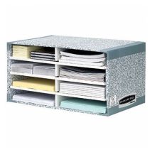 Liderpapel - Briefablage System Din A4 Karton 100 % Recycelt Farbe: Grau/weiß