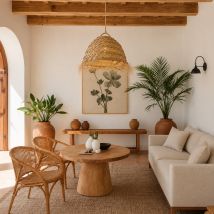 Abat-jour Pour Lustre Style Maroc Dôme Xl "doum" En Fibre Alfa