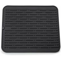 Tapis De Séchage Vaisselle Xl En Silicone 45 X 40 Cm Garantie À Vie (noir)
