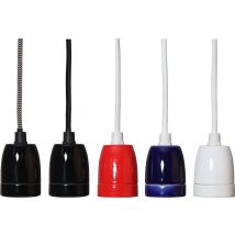 BEST SEASON Kabel "Glaze" E27 5m schwarzes Porzellan inklusive Schalter
