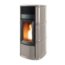 Stufa A Pellet Ad Aria 10 Kw Mcz Suite Air 10 M3 Rivestimento Ceramica - Salt And Pepper