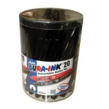 Dura-ink 20 Retractable Marker - Black (tub Of 24)