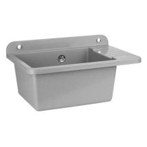Zelvo Compact Kunststoff - Ausgussbecken Dunkler Granit Waschbecken Waschtrog Spülbecken 505 X 345 X