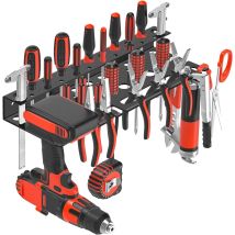 Organisateur Mural Métallique Pour Tournevis Et Pinces - Support Porte-outils Pour Garage Et Atelier - Rangement Robuste En Acier Pour Marteaux Et 