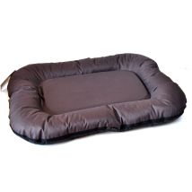 Hundekissen Ponto – 120 x 90 x 12 cm – Wasserfest, robust, braun – Für drinnen und draußen