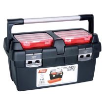 Tayg Werkzeugkiste 53,9l Toolbox Mit Einsatzfach Und 2 Organizern, Große Werkzeugkoffer Mit Aluminiumverschlüssen Und Griff, Kunststoff Werkzeugbox 