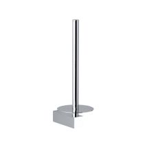 Portarotolo carta igienica verticale in ottone cromato – Altezza 200mm – Finitura lucida – Design moderno – Remer