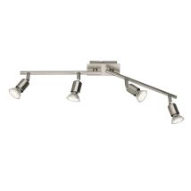 Reality Leuchten - Neuwertig] Deckenleuchte Deckenlampe Balkenleuchte Var Nickel Matt Inkl. Led Leuchtmittel 4 Flammig, 10w