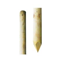 Lasa - Palo Tondo Per Recinzioni In Legno Di Pino Impregnato A Punta Ø8 - 250 Cm.