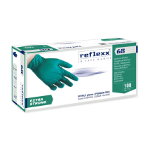 R68 Nitrilhandschuhe Ohne Puder, 100 % Latexfrei, 6,6 G, Kat.3, 100 Stück, L - Reflexx