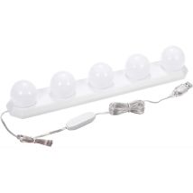 Luce Led Usb Dimmerabile Per Specchio Da Bagno Con 5 Lampadine E Cavo Usb Da 33,5 Cm