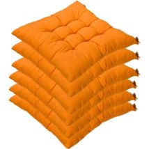Crea – Set Of 6 Square Chair Cushions 40 X 40 Cm – 100% Polyester Filling – 45% Polyester And 55% Cotton Cover – Machine Washable At 30°c
