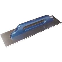 Haromac Schweizer Glättekelle L.500mm B.130mm Buchenholzgriff Zahn 10x10mm Rostfr.va